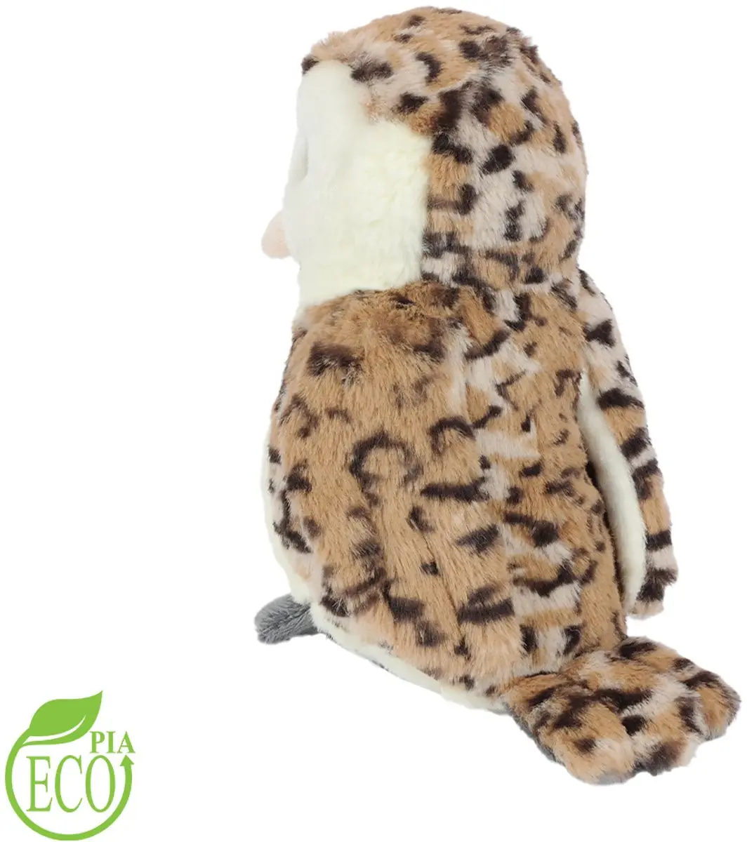 PIA Soft Toys Eco Pluche Uil 18cm - Bruin/Beige