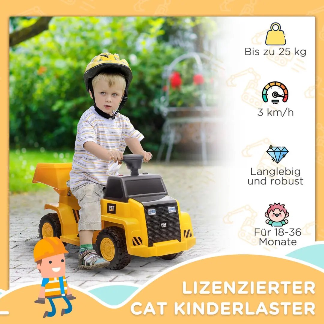 Homcom Elektrische Rij-Op Auto - 74,5x36x43,5cm Geel