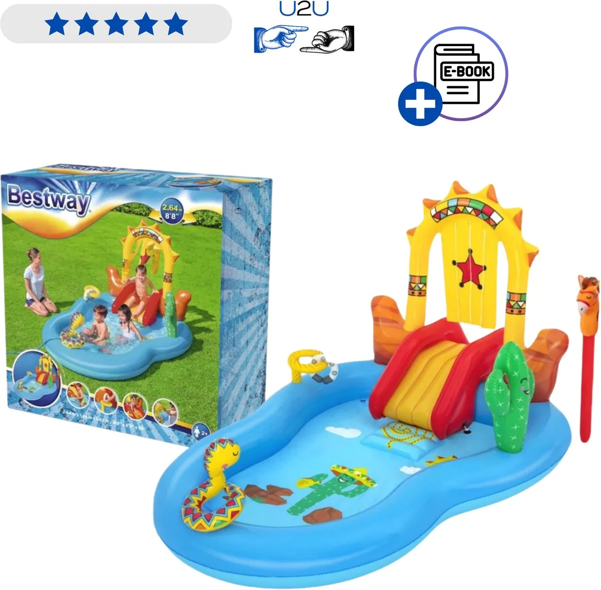 Bestway Opblaasbaar Waterpark 264x188cm