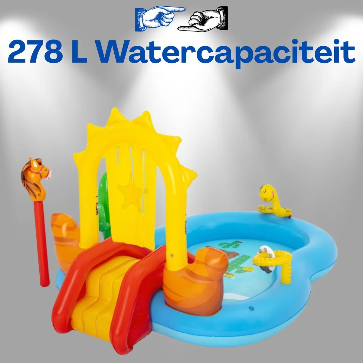 Bestway Opblaasbaar Waterpark 264x188cm - Blauw