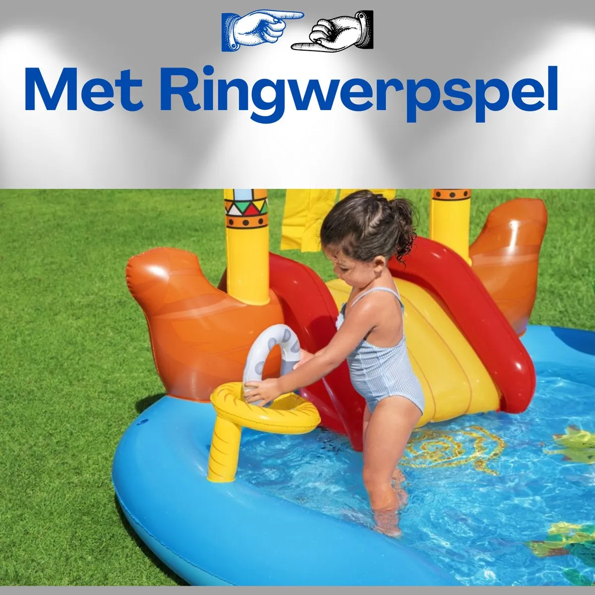 Bestway Opblaasbaar Waterpark 264x188cm - Blauw