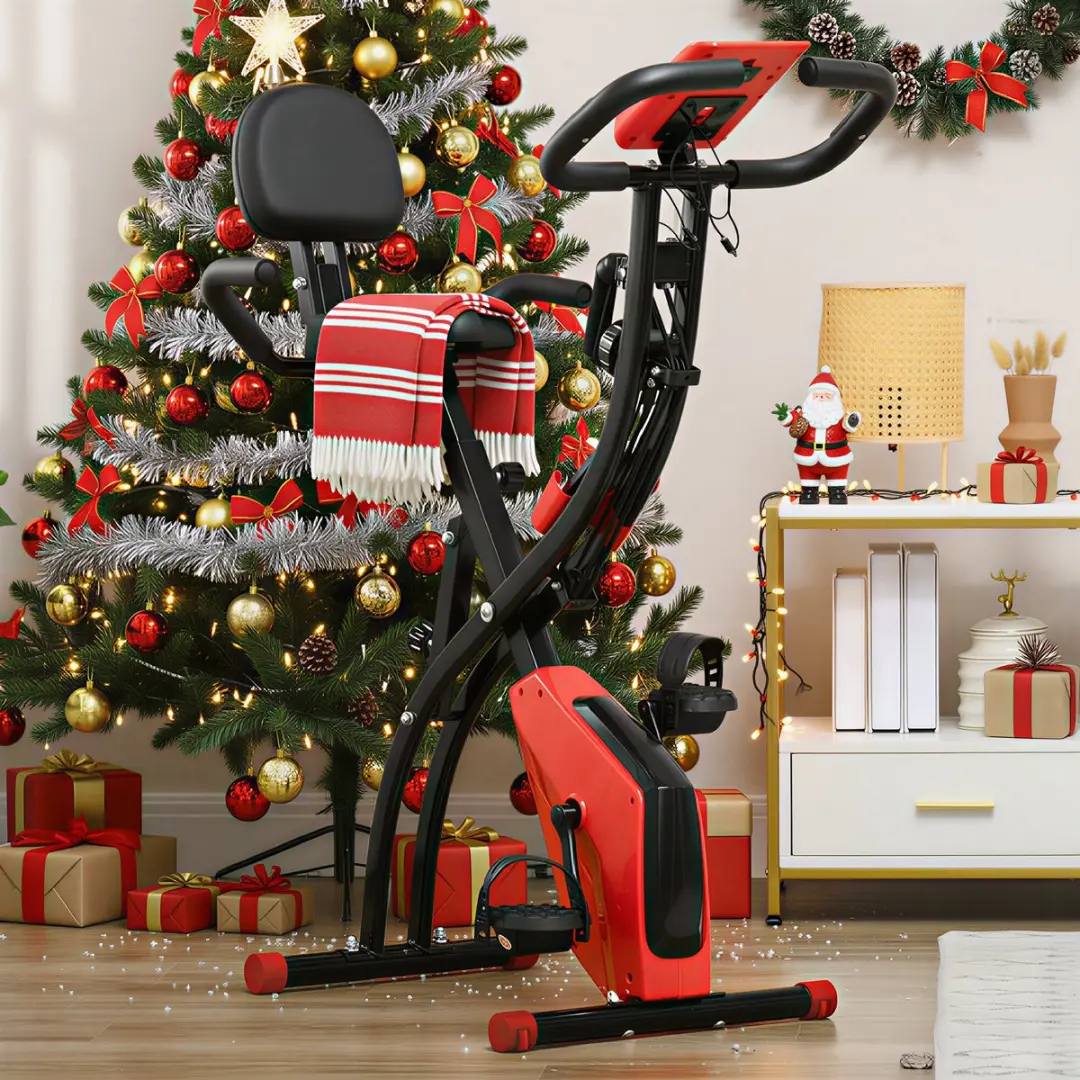 Homcom Heimtrainer ABS-105cm - 8 Niveaus - Rood/Zwart