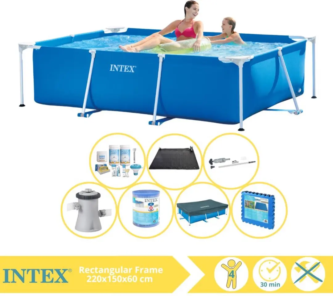 Intex Rechthoekig Frame Zwembad 220x150x60cm