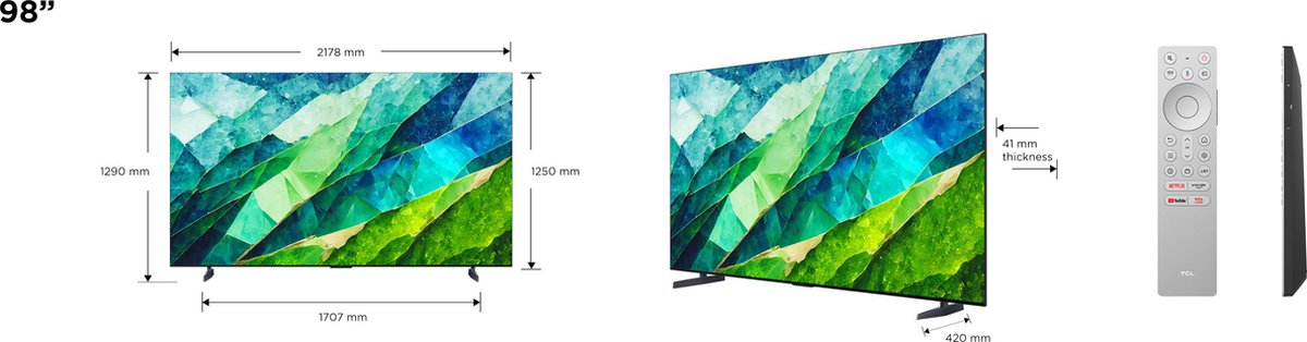 TCL 98C81B - 98 inch - 4K QD-MiniLED - 2024