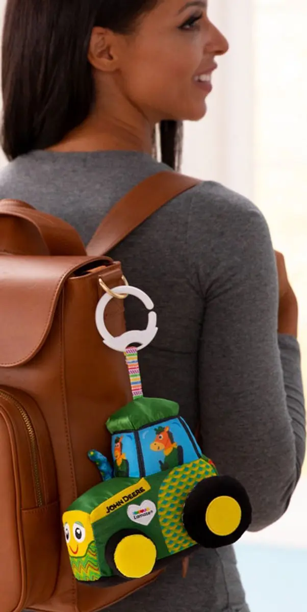 Lamaze John Deere Clip and Go Knuffel - Baby Tractor