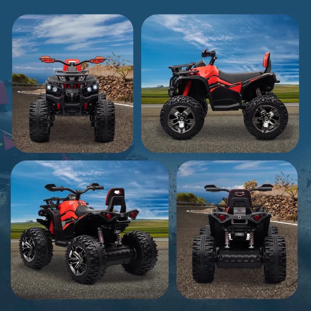 Homcom Rit Op Auto 100Lx65Bx73Hcm - Rood - 370-170V90RD