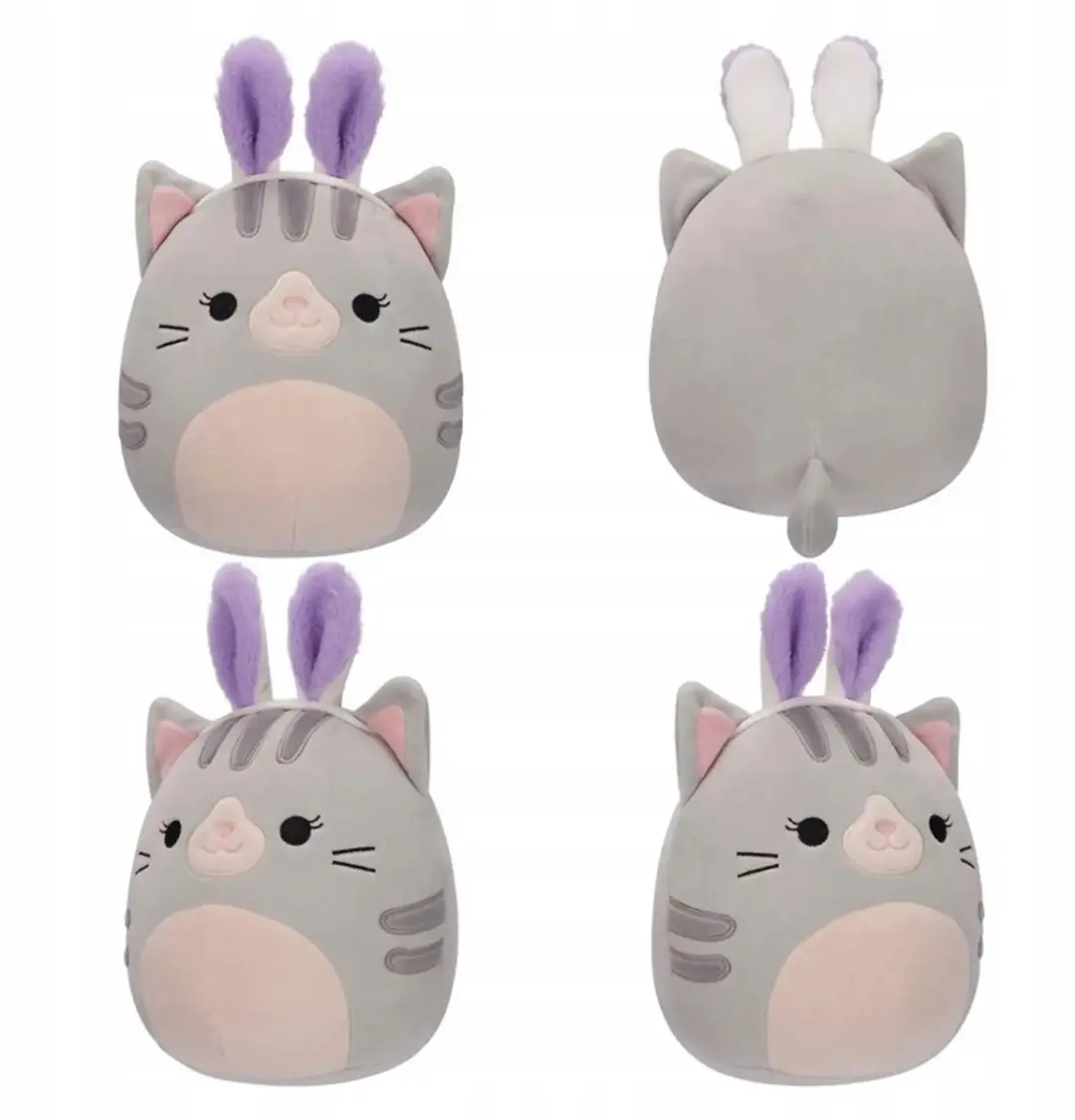 Squishmallows Tally Kat Knuffel 22cm - Grijs