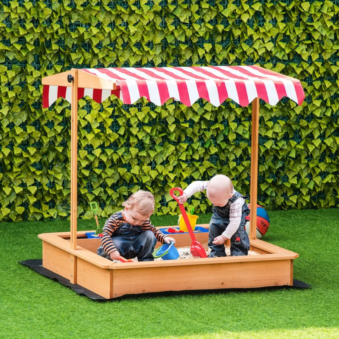 Outsunny Sandkast Zandbak 107,5cm - Geel - 343-053
