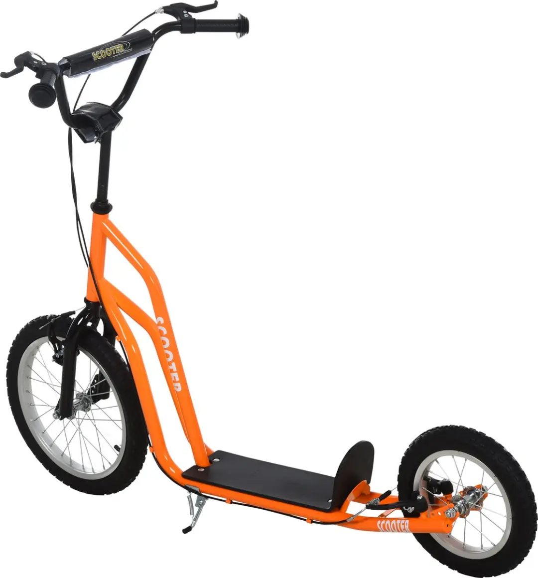 Homcom Kinderstep met Luchtbanden 16 Inch - Verstelbaar - Oranje