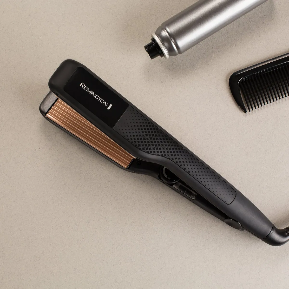 Remington S3580 Ceramic Crimp Wafeltang - 5 standen - Zwart