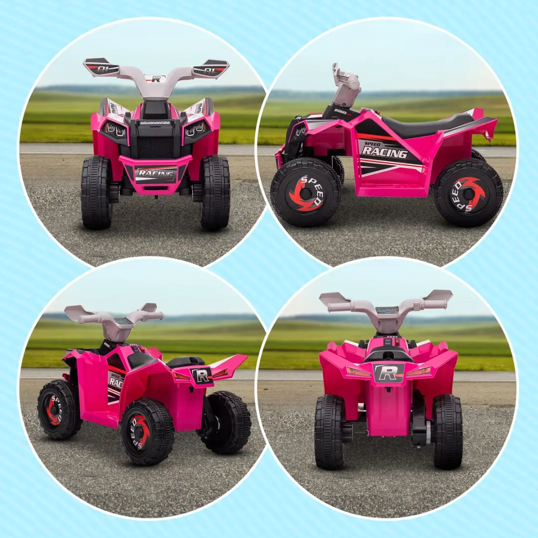 Homcom Elektrische Auto Roze - 70x41,5x48,5cm - 1x Accu