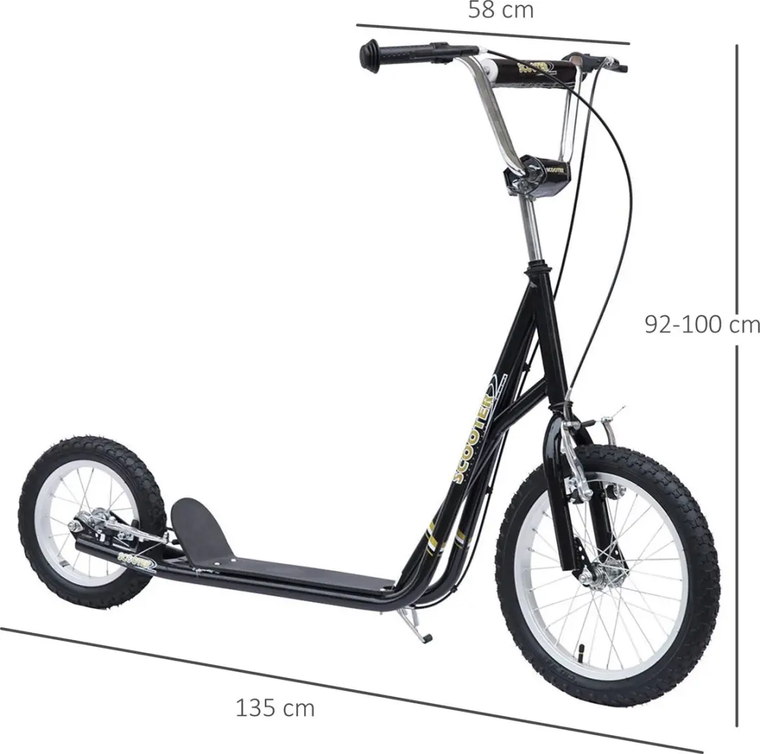 Homcom Kinderstep 16 Inch - Zwart