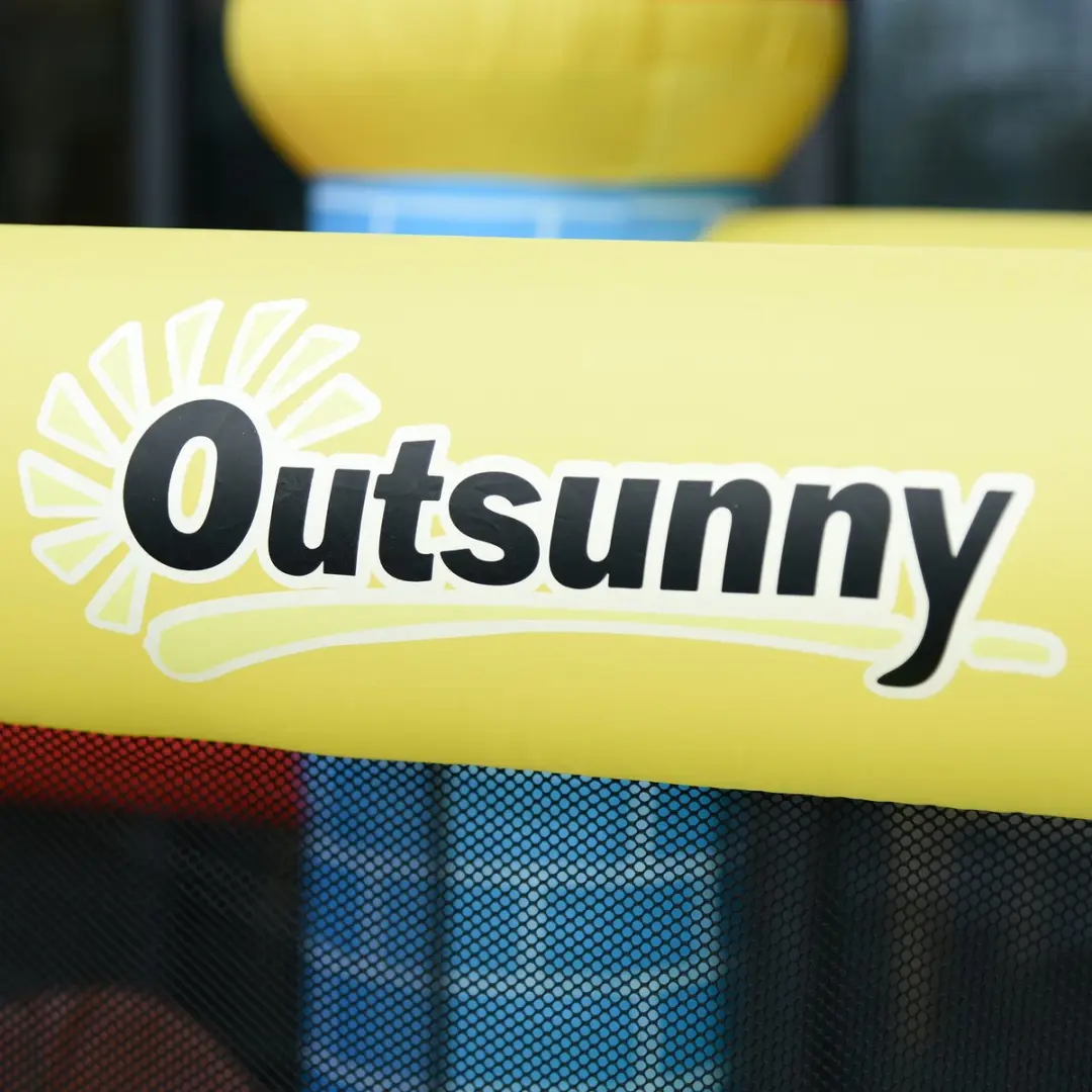 Outsunny Hüpfkasteel Oxford Gewebe 280x260x210cm - Rood/Blauw/Groen