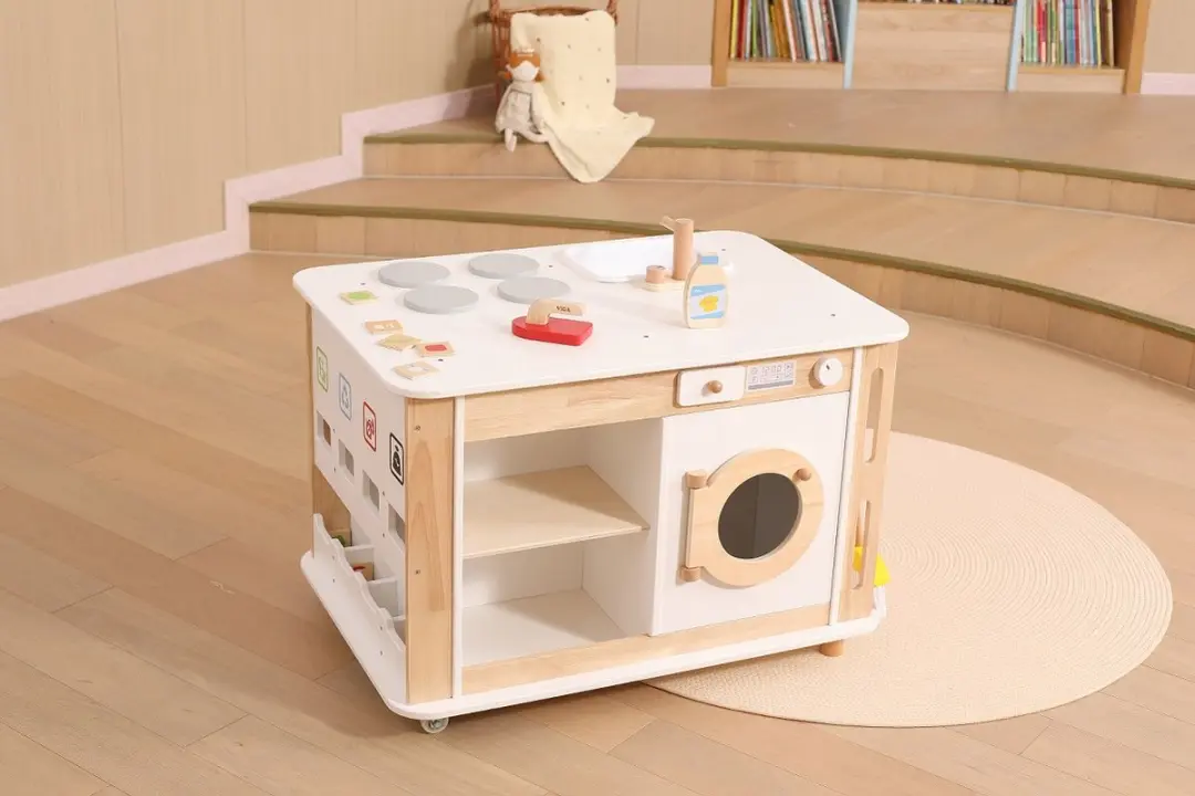 Vigatoys Houten All-in-One Speelcentrum Wit/Naturel