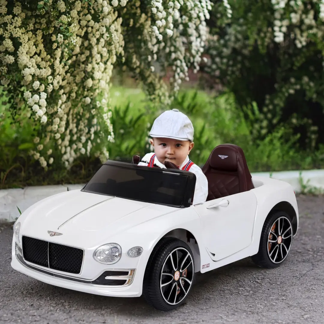 Homcom Bentley GT Kinderauto - Afstandsbediening Wit