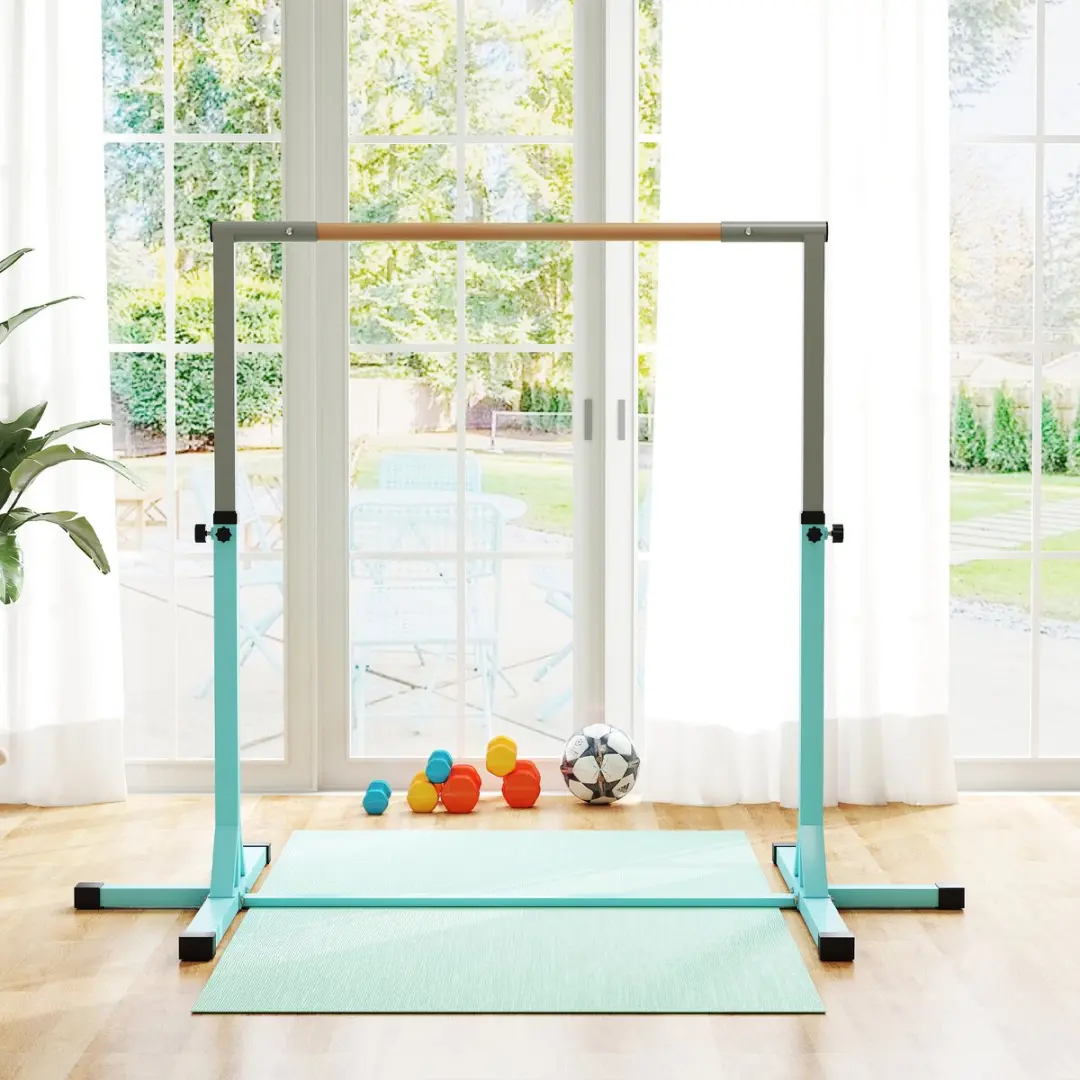 Homcom Kids Gymnastiekrek Lichtblauw - 194x121x92-150cm