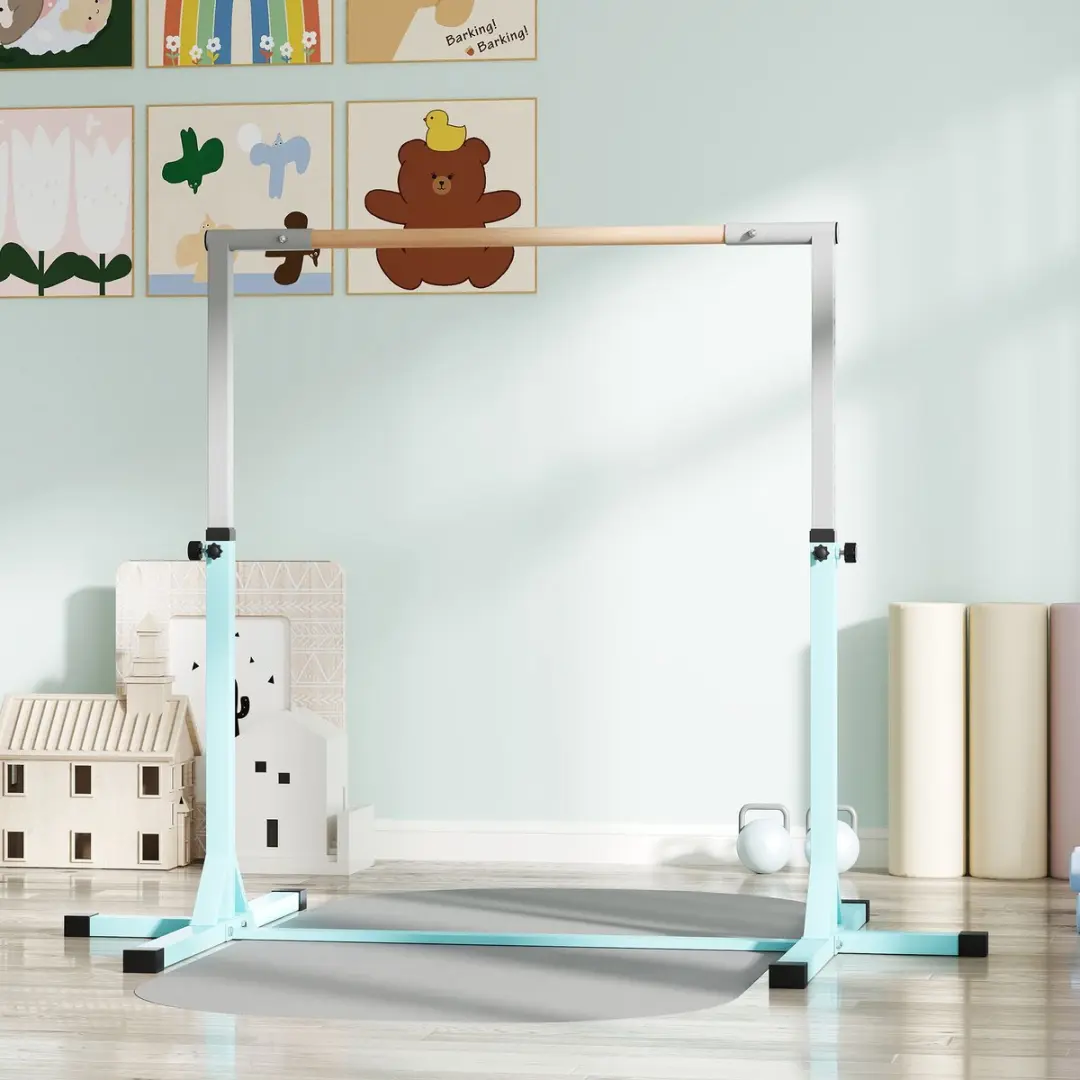 Homcom Kids Gymnastiekrek Lichtblauw - 194x121x92-150cm