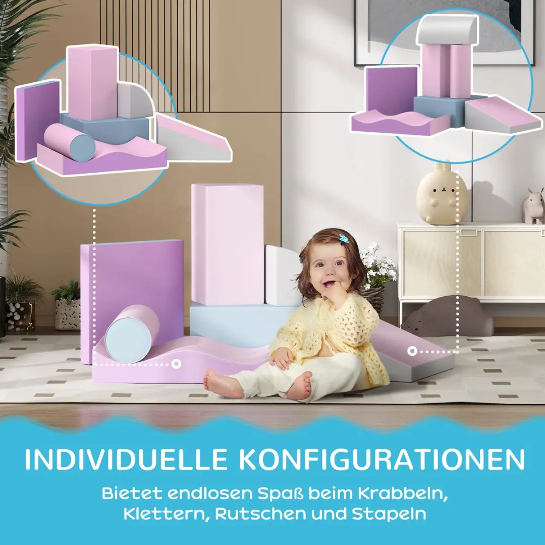 Homcom Speelset Kunstleer 60x40x11cm - 7-delig - Meerkleurig