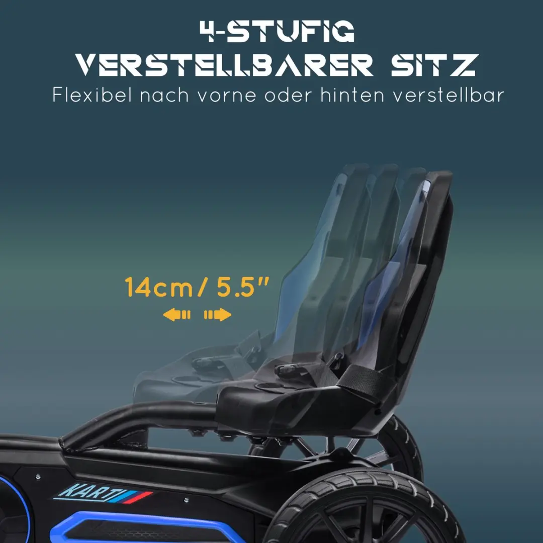 Homcom Pedal Go-Kart - 100x58x58,5cm - Blauw