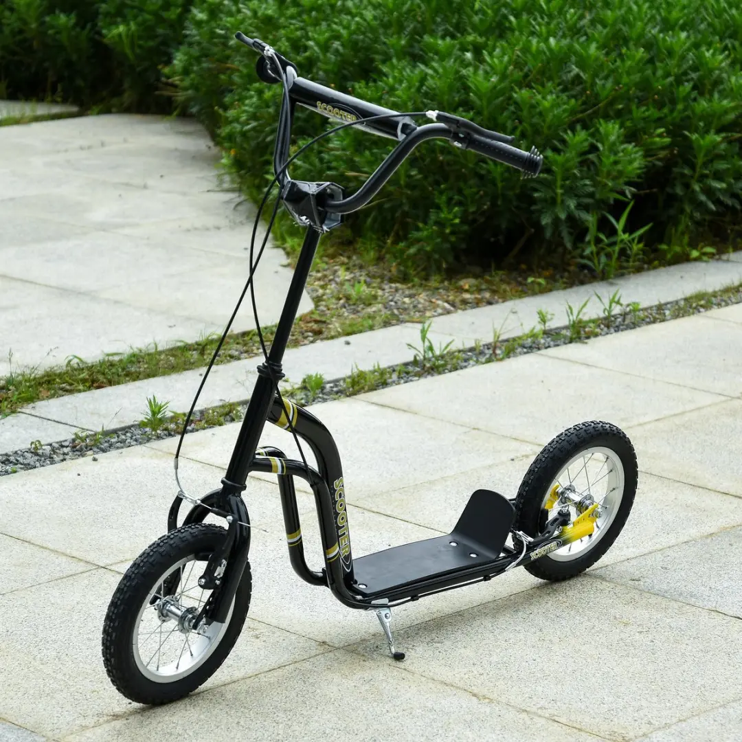 Homcom Kinderstep met Luchtbanden 12 Inch - Zwart