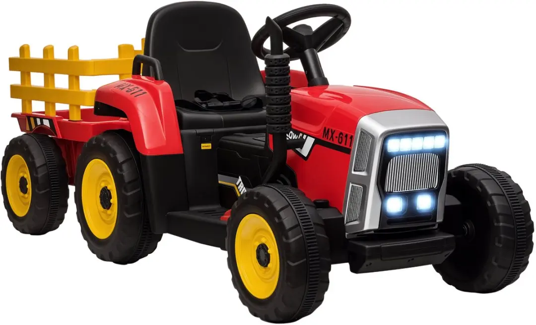 Homcom Elektrische Rijauto Bouwstijl Rood 136,5x50x52,5cm - MPN 370-281V90RD