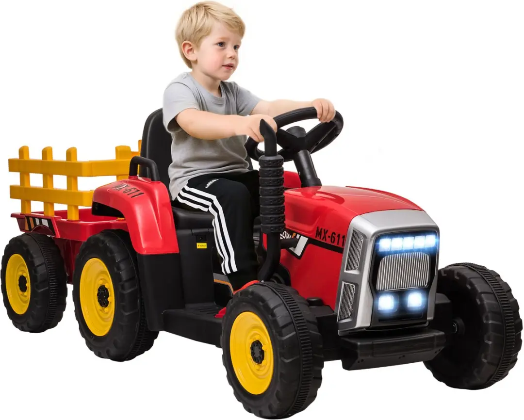 Homcom Elektrische Rijauto Bouwstijl Rood 136,5x50x52,5cm