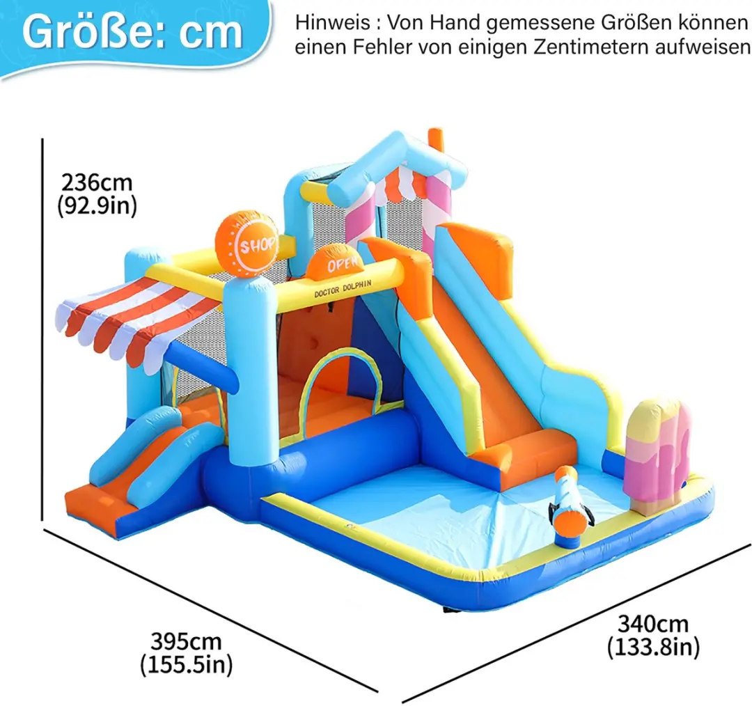 Homcom Springkussen met glijbaan 1