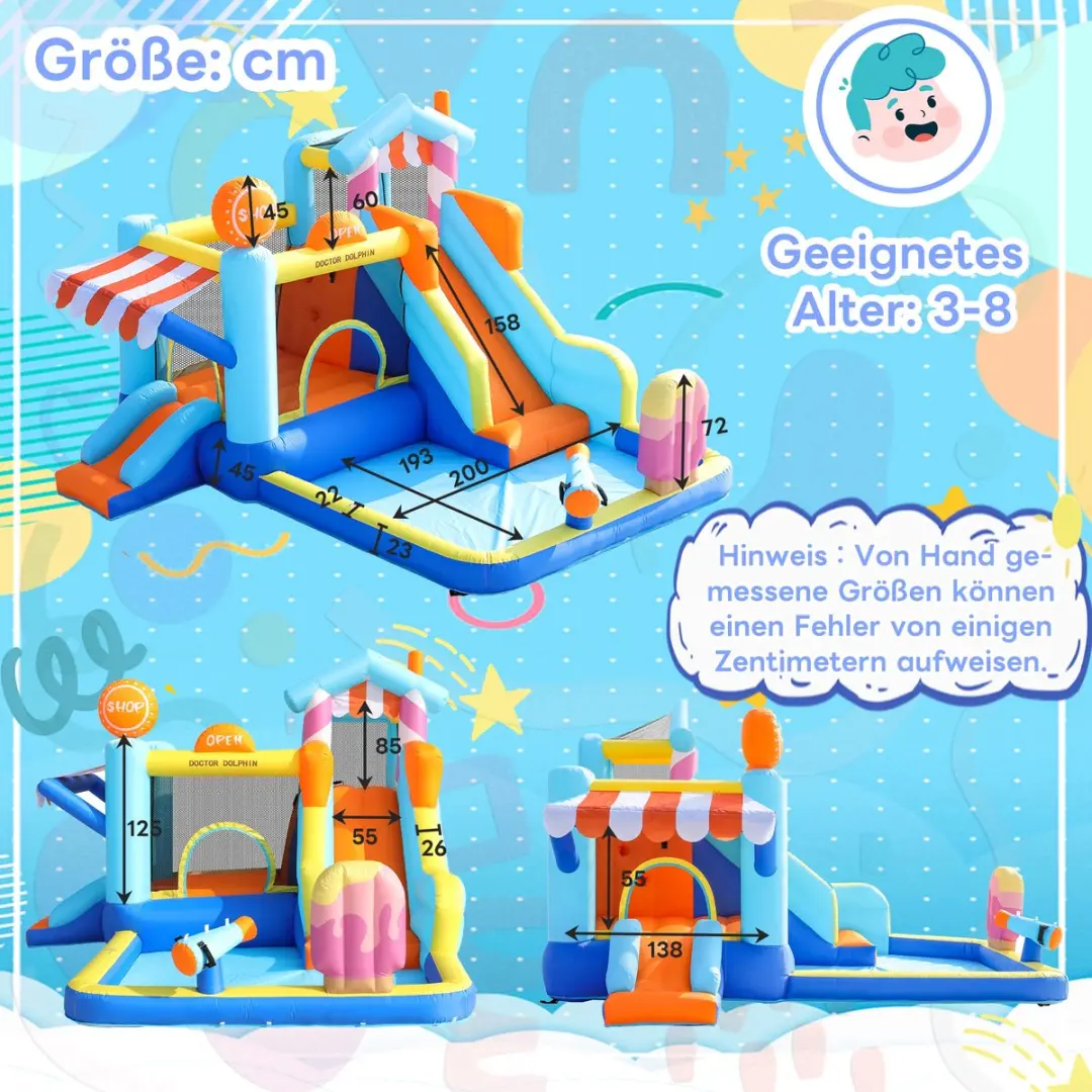 Homcom Springkussen met glijbaan 1