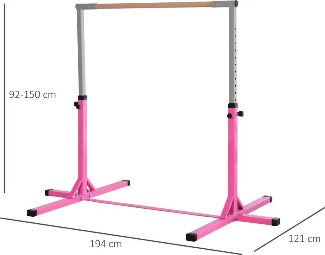 Homcom Gymnastiekstang 13-traps - Roze