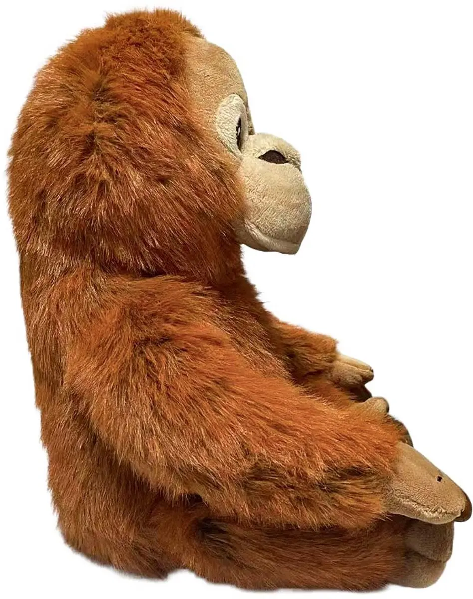 PIA Soft Toys Pluche Orang-oetan Zittend 27cm - Oranje/Rood