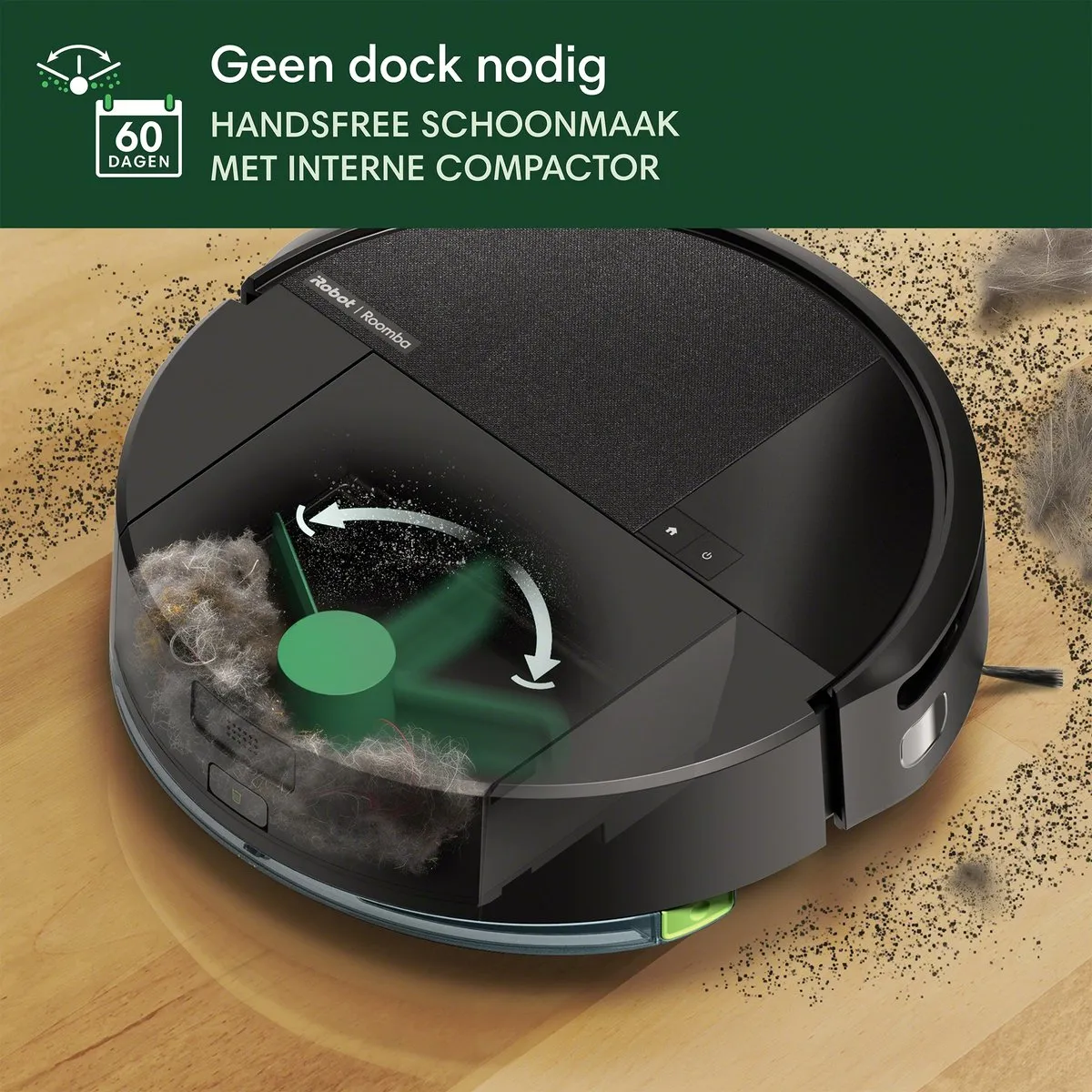 iRobot Roomba® 205 DustCompactor Combo - Robotstofzuiger met Dweilfunctie - Zwart - L1210
