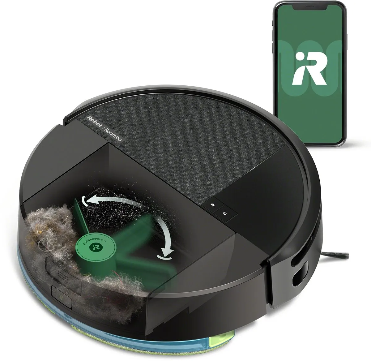 iRobot Roomba® 205 DustCompactor Combo - Robotstofzuiger met Dweilfunctie - Zwart - L1210