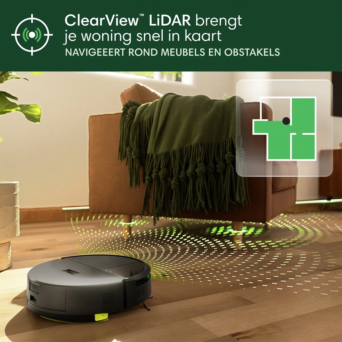 iRobot Roomba® 205 DustCompactor Combo - Robotstofzuiger met Dweilfunctie - Zwart - L1210
