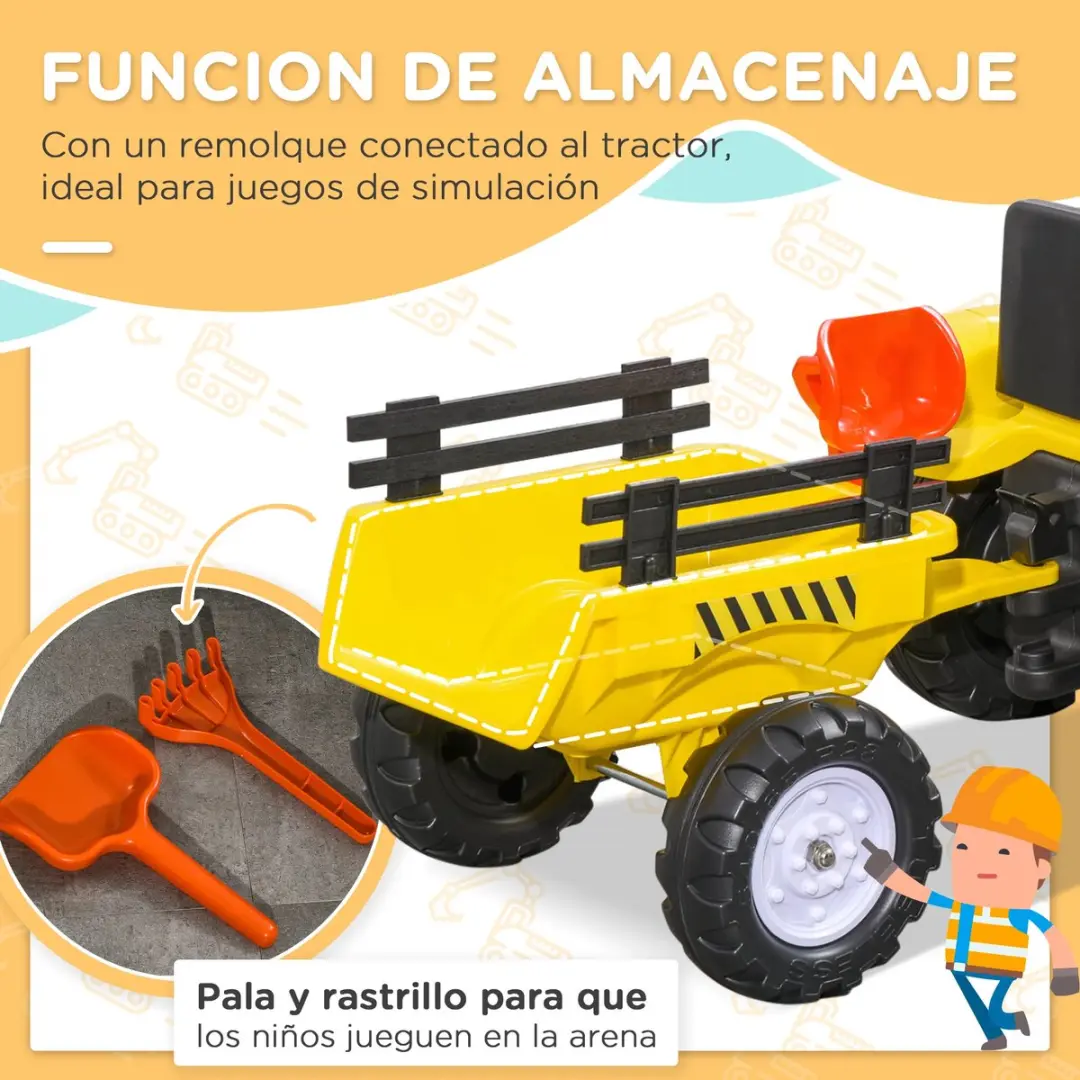 Homcom Elektrische Trekker 12V - Groen - afbeelding 6 van 6