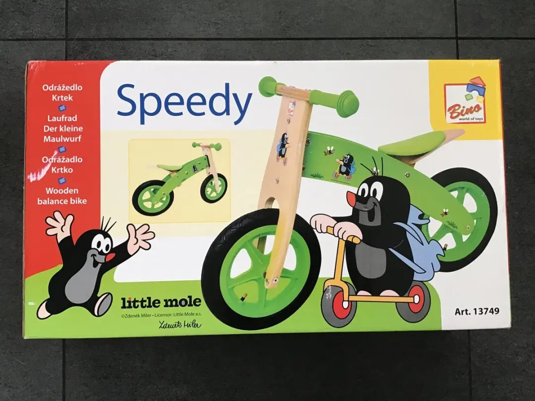 Simply for Kids Mol Houten Loopfiets 12 Inch - Luchtbanden - Groen
