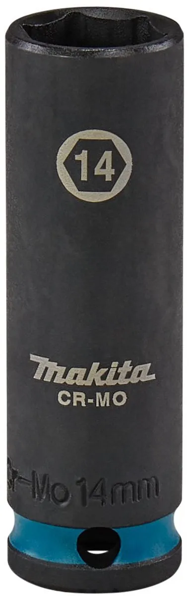Makita E-16318 Impact Black Krachtdop 14mm - Blauw/Zwart - afbeelding 2 van 2