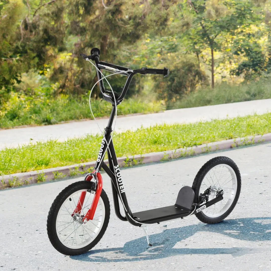 Homcom Kinderstep 16 Inch - Hoogteverstelbaar - Zwart