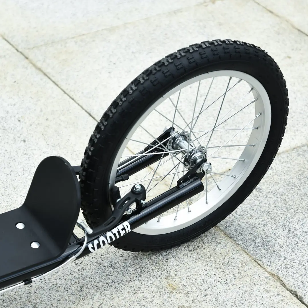 Homcom Kinderstep 16 Inch - Hoogteverstelbaar - Zwart