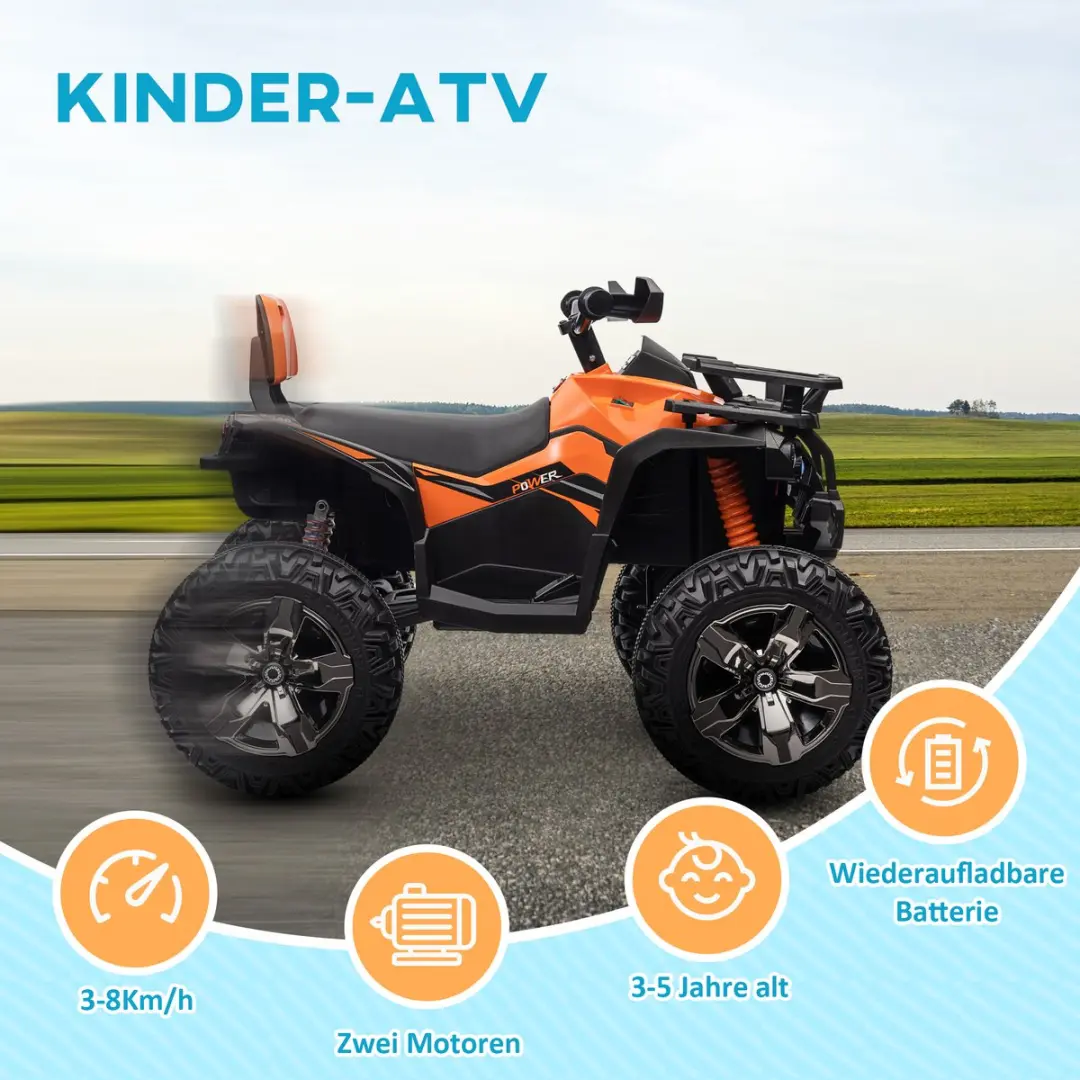 Homcom Elektrische Auto 100x65x73cm - Oranje - 370-170V90OG