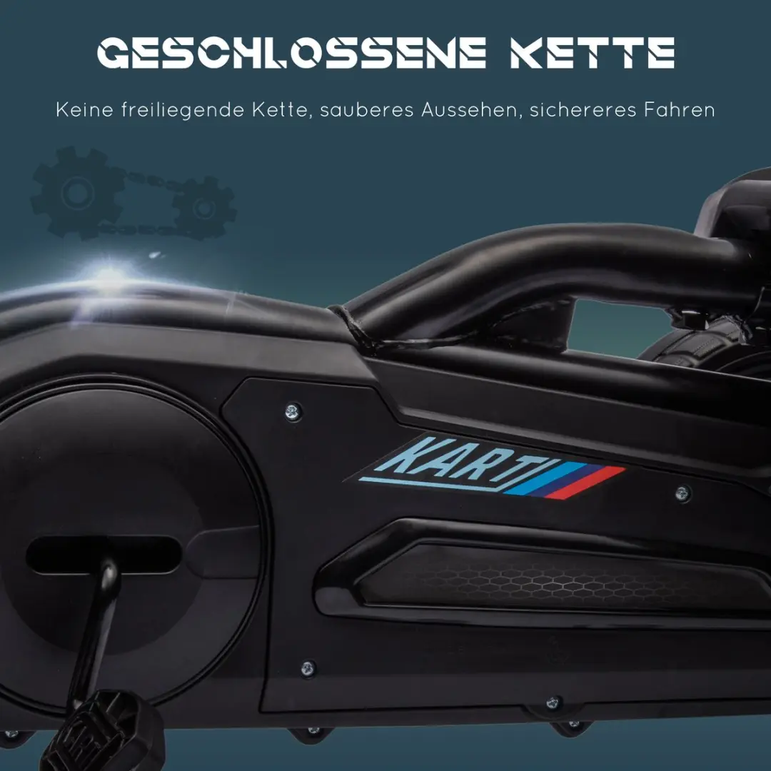 Homcom Trapauto Go-Kart - 100x58x58,5cm - Zwart