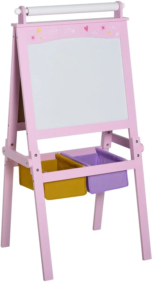 Homcom Kinderstaffelei MDF Roze