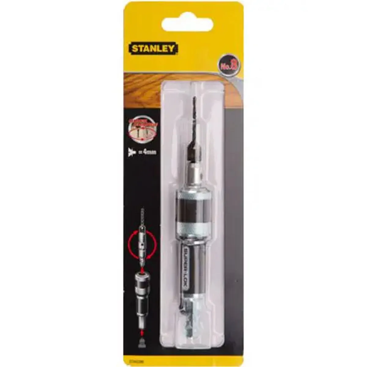 Stanley Combinatie Houtboor 8 STA62380-XJ - Zilver/Zwart - afbeelding 2 van 2