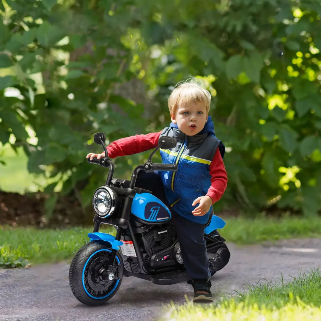 Homcom Elektrische Motor Kinderen 76x42x57cm - Blauw/Zwart
