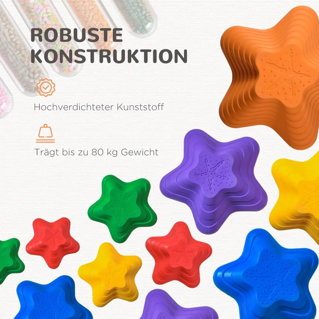 Outsunny Balans Stapstenen 340-013 - 11 Stuks - Meerkleurig