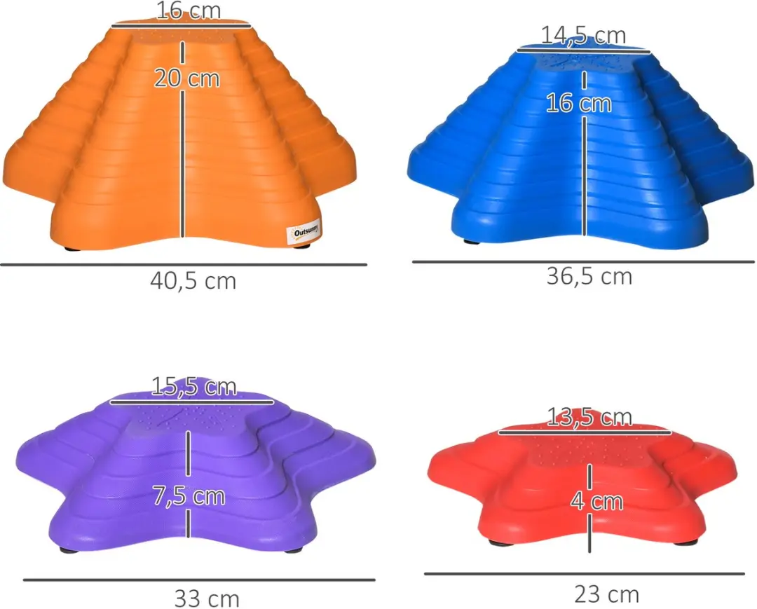 Outsunny Balans Stapstenen 340-013 - 11 Stuks - Meerkleurig - afbeelding 6 van 6