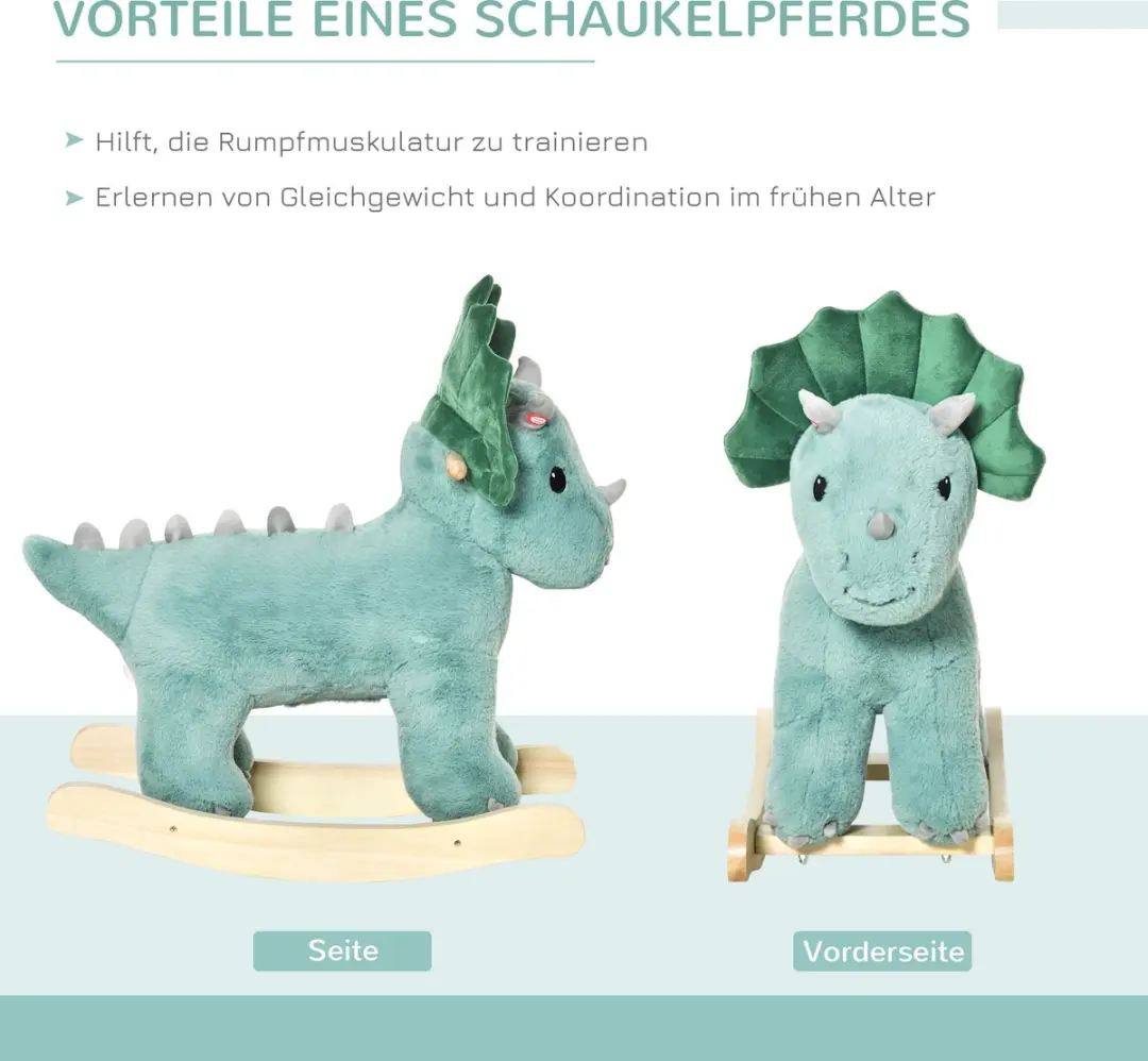 Homcom Hobbelpaard 330-141 - Donkergroen