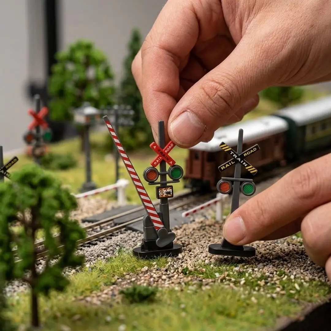 NUVEX Verkeersborden Set 8-delig - Spoorwegovergang - Grijze/Rode