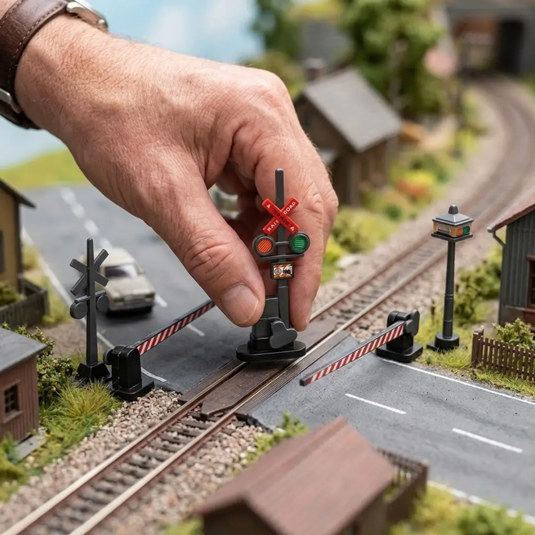 NUVEX Verkeersborden Set 8-delig - Spoorwegovergang - Grijze/Rode