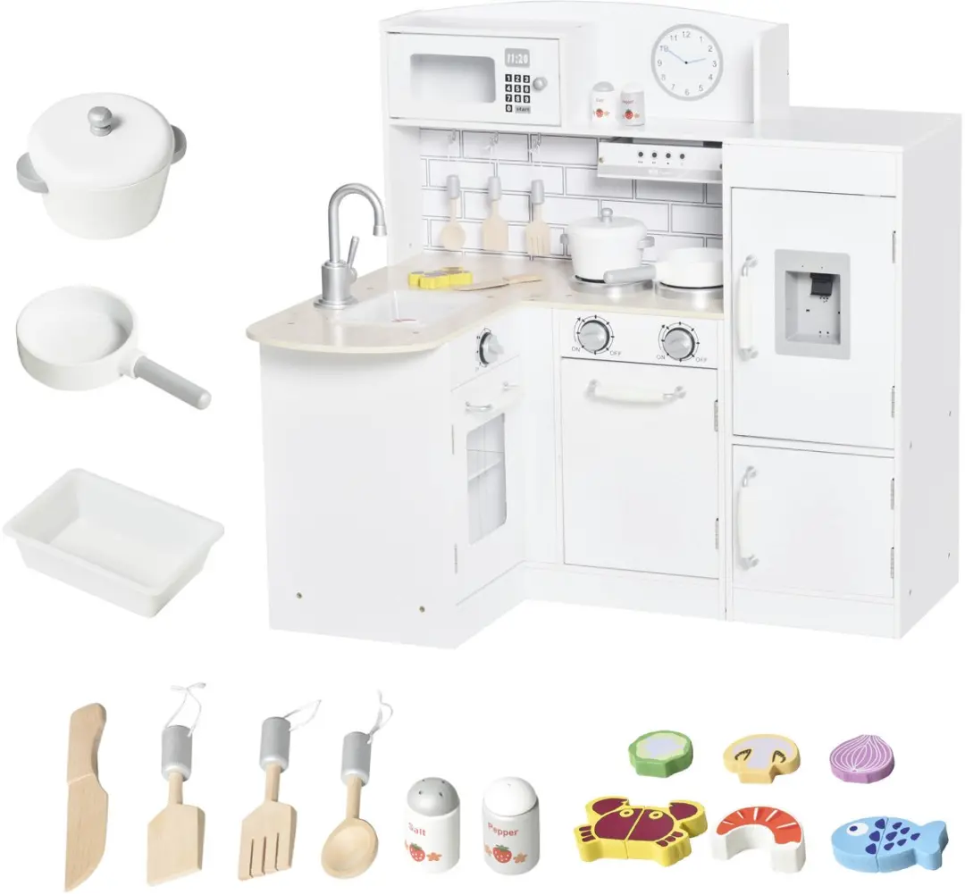 Homcom Speelkeuken 86x64x84,5cm Wit