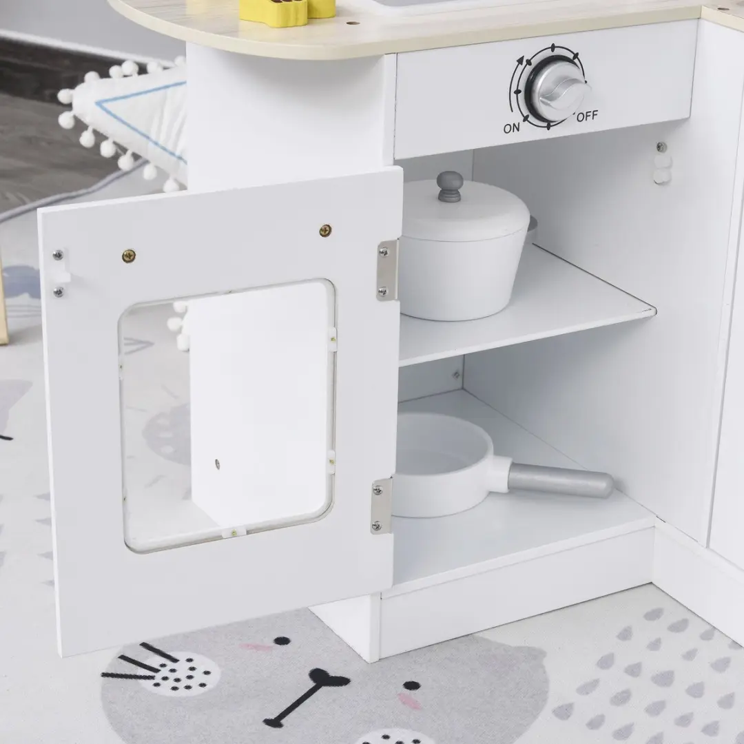 Homcom Speelkeuken 86x64x84,5cm Wit